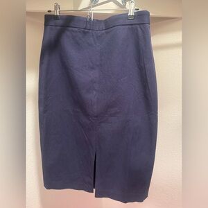 Banana Republic High Waisted Front Slip Pencil Skirt - Navy Blue Size 12 - EUC